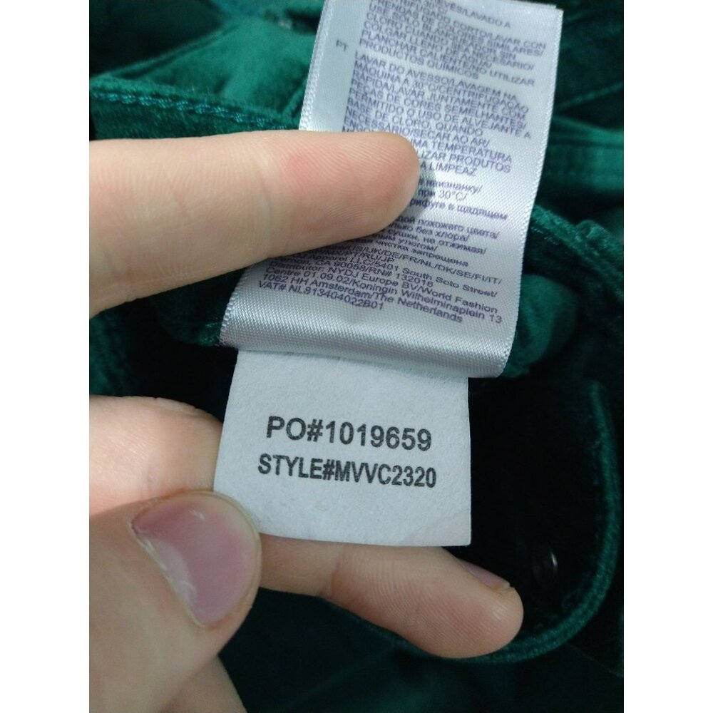 NYDJ Jeans Womens 10 Green Brushed Velvet Ami Skinny Lift Tuck Mid Rise Stretch - Picture 9 of 10